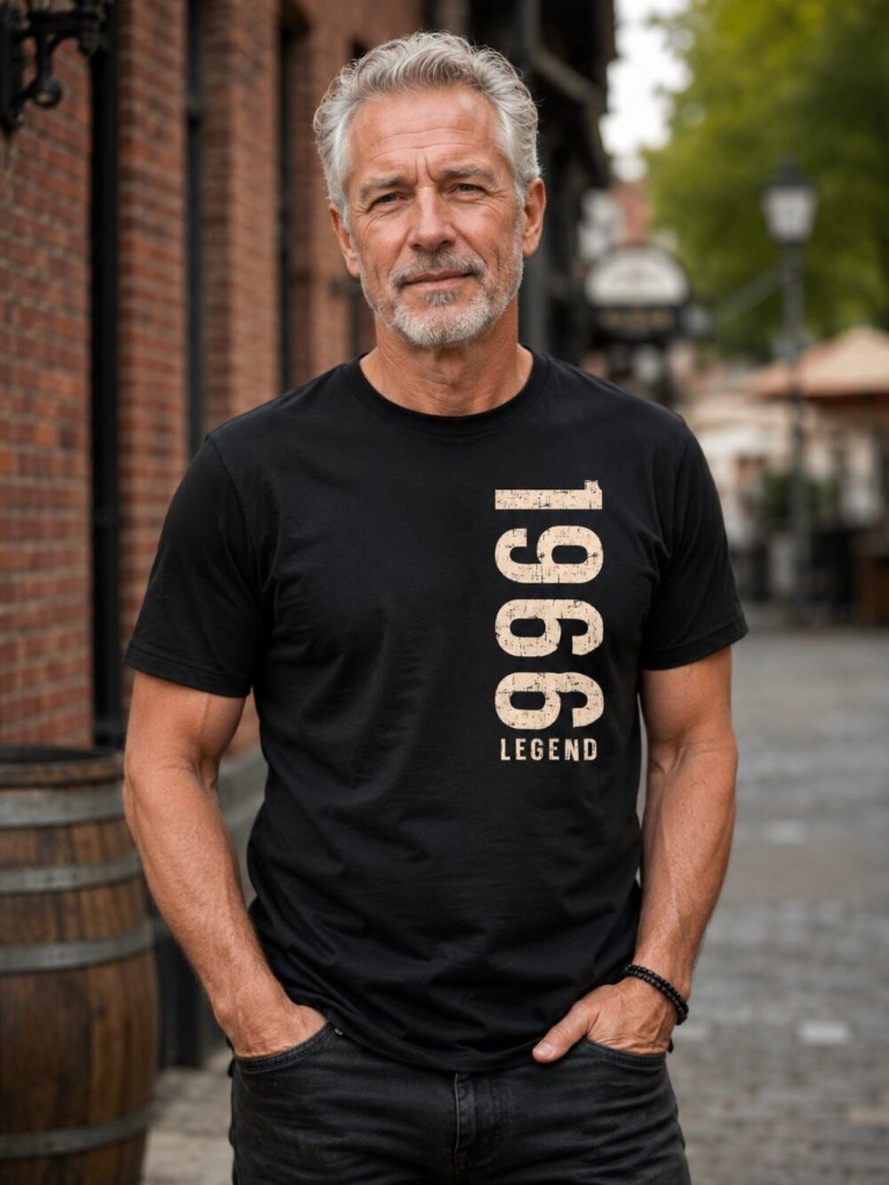 Men's 1966 Legend T-Shirt 60th Birthday Vintage Born in 1966 - Picture 4 of 5